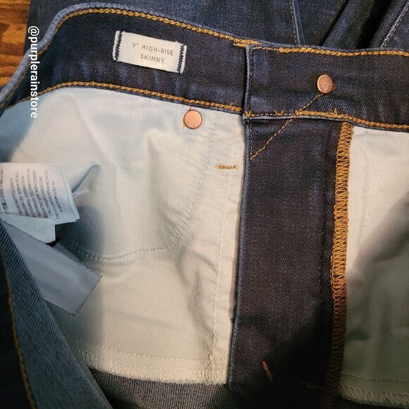 Madewell Jeans Size 28 Skinny 9" High Rise Tummy Control Larkspur Wash F8990 - Picture 4 of 12